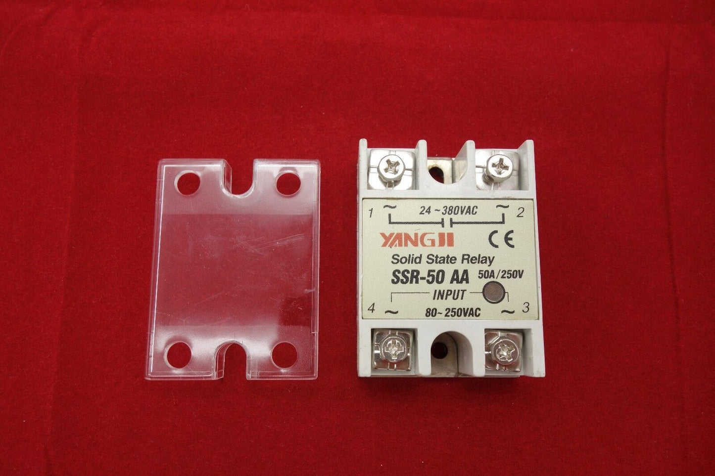 1pc SSR- 50AA Solid State Relay Module AC-AC with Cover 80-250V AC Input