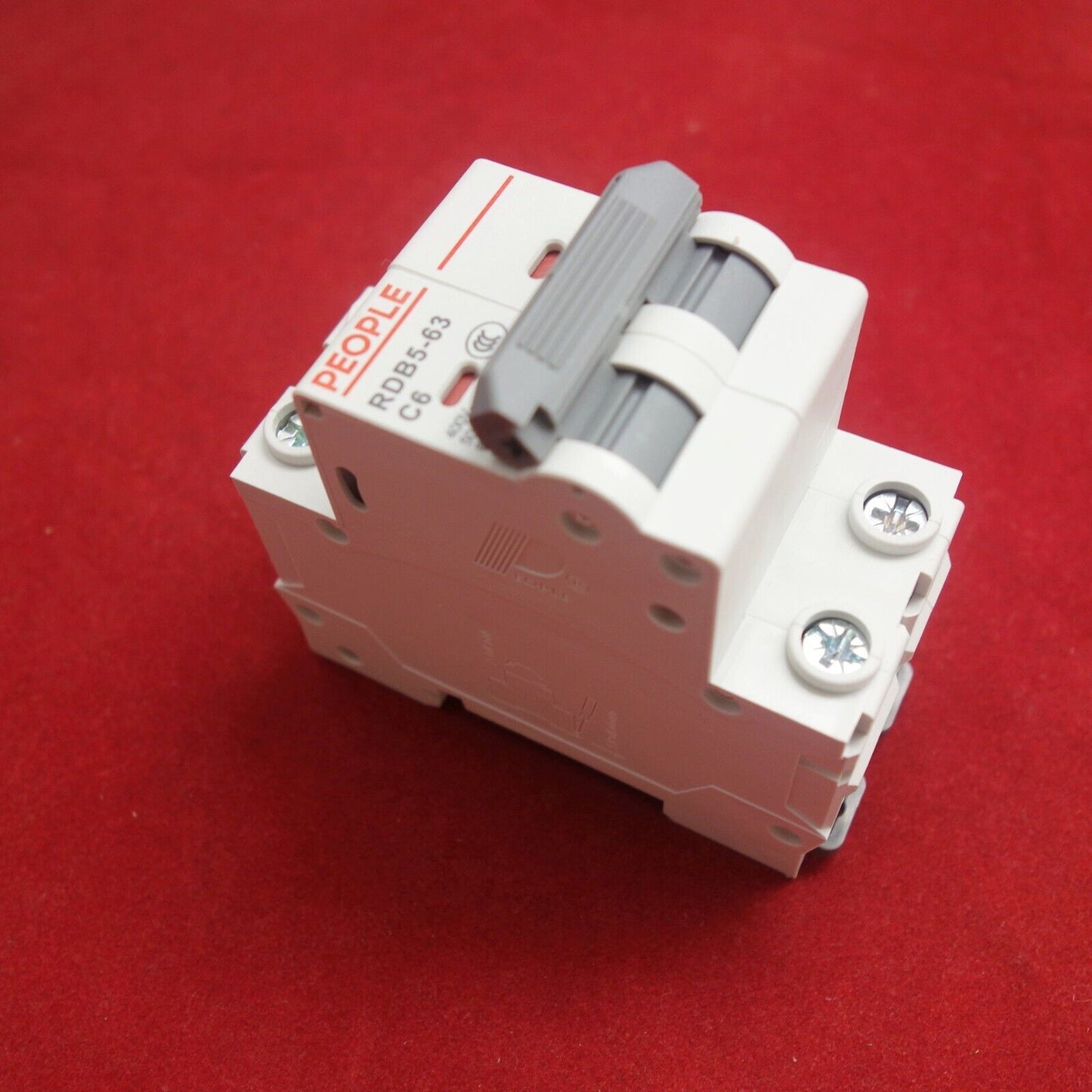 1Pc 2 Pole 6A Miniature Circuit Breaker RDB5-63 C6 6KA Breaking Capacity MCB