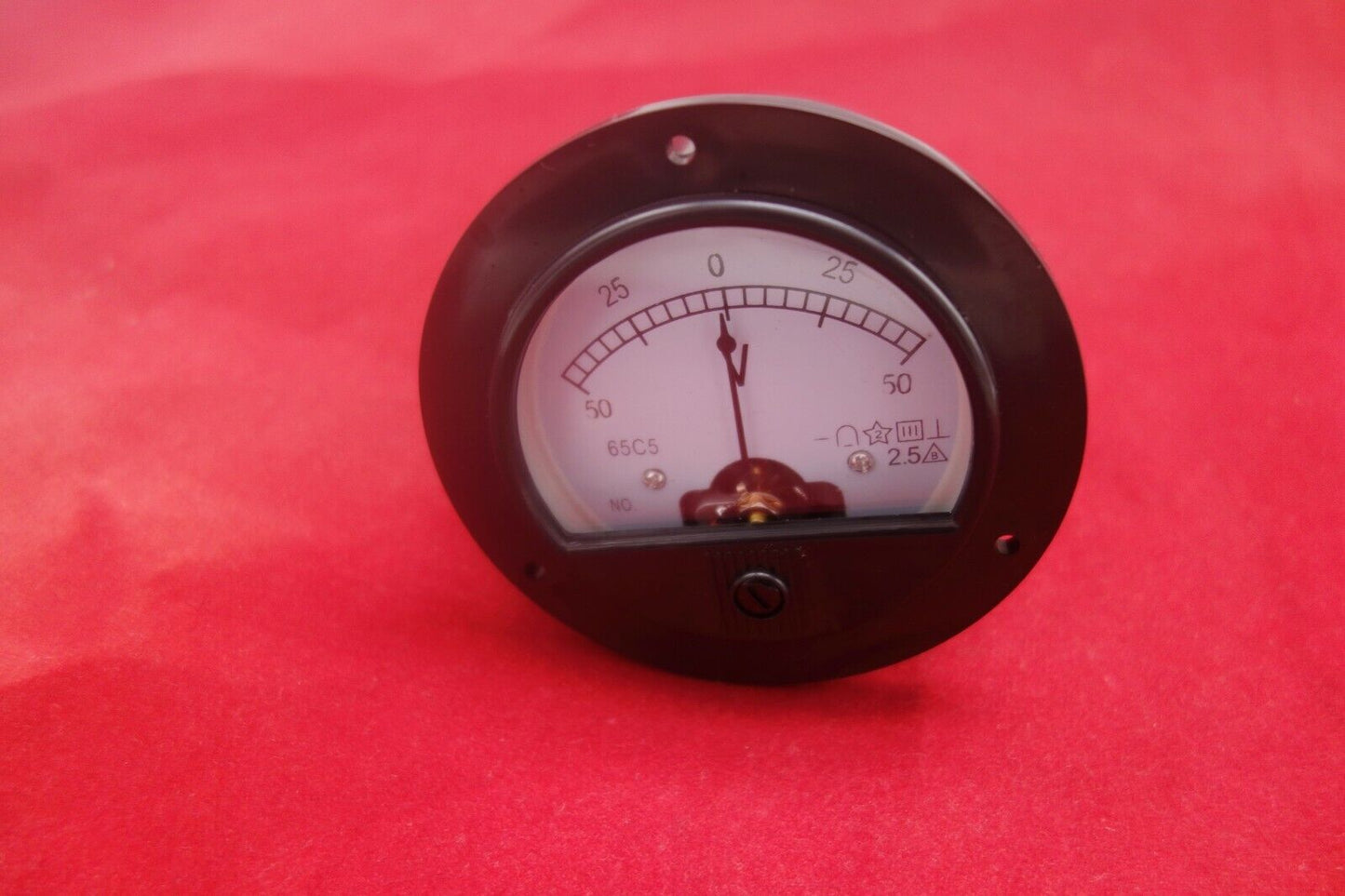 DC Minus Zero Plus -50V-+50V Dia.90mm Analog Voltage Analogue Panel meter