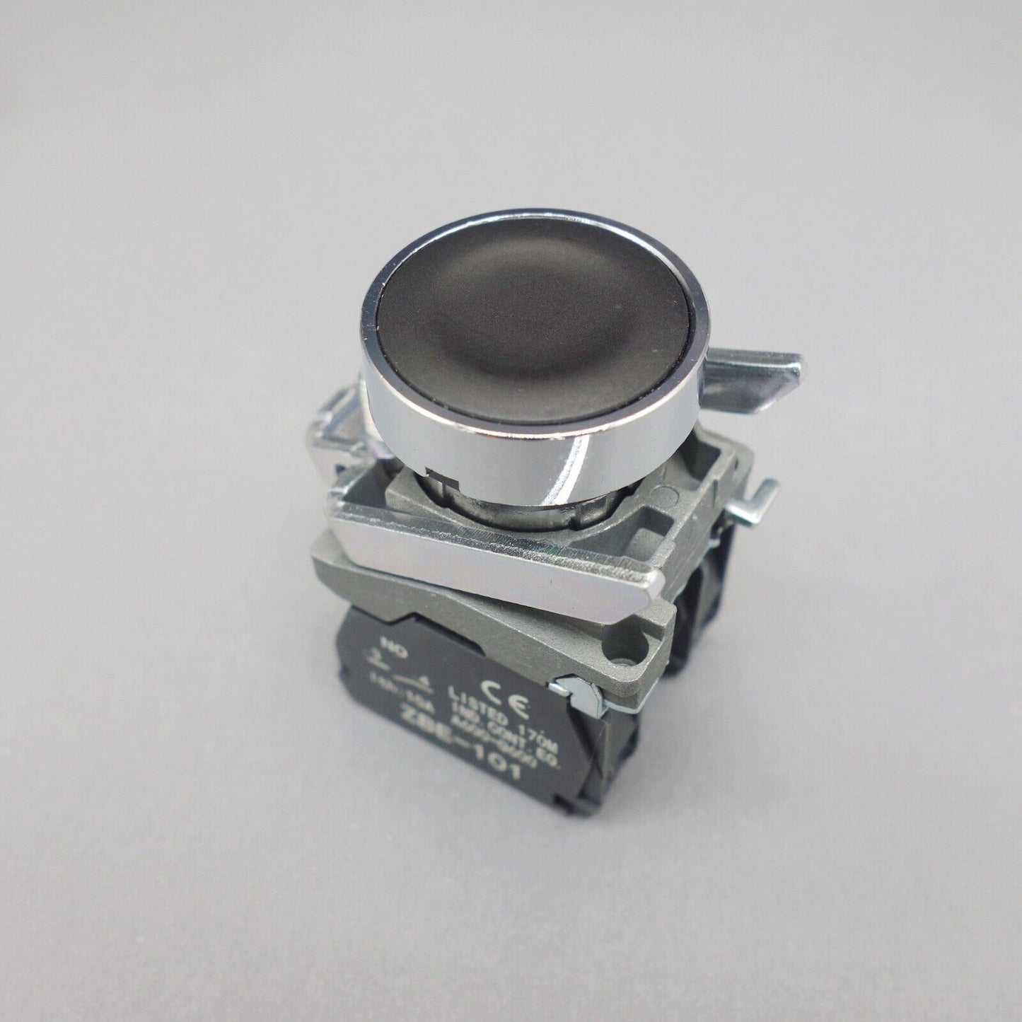 1PC 22MM Metal PUSHBUTTON SWITCH FITS XB4BA25 BLACK 1NC/1NO