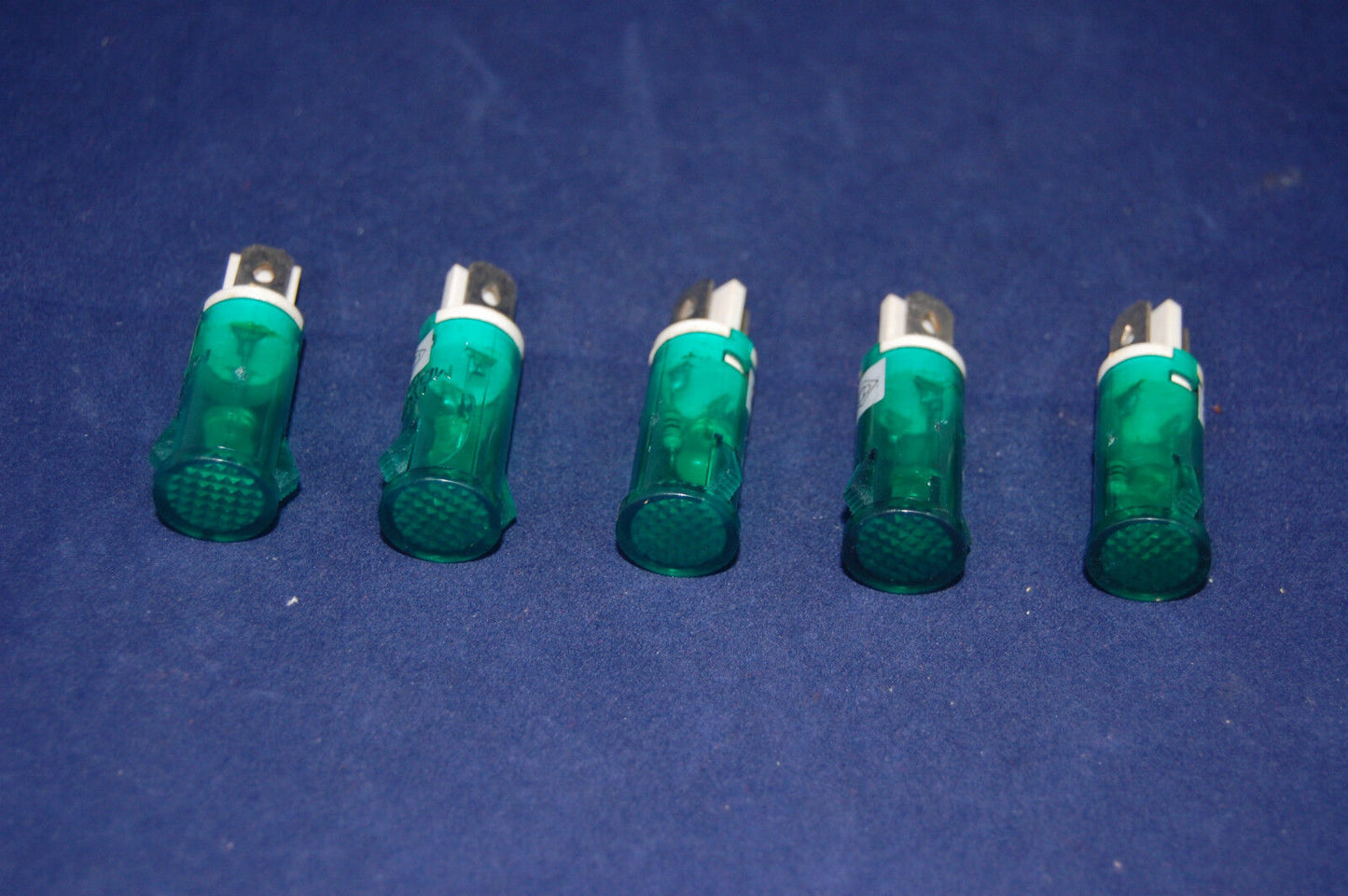 5 Pcs 24V AC/DC 12mm Green Panel Mounting plug in LED Pilot Lights