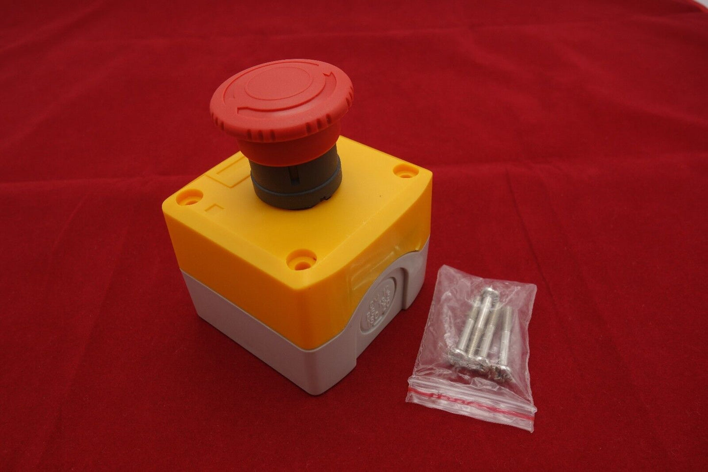 1PC Fits XAL-K178 Cutout 22mm Emergency Stop Control Station Enclosure 1N/C