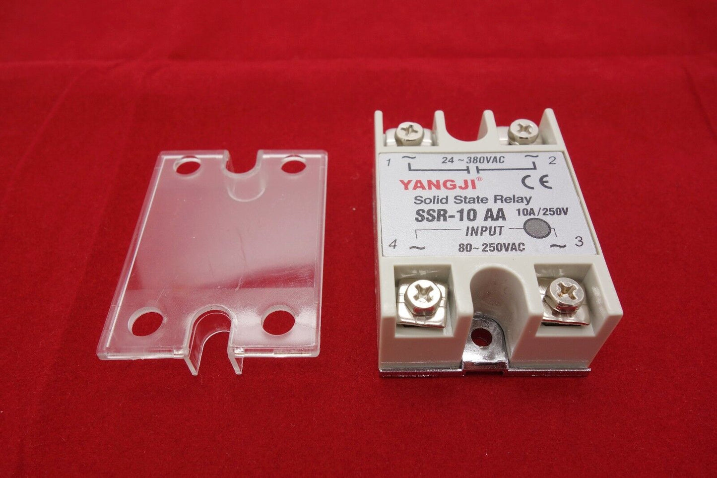 1pc SSR- 10AA Solid State Relay Module AC-AC with Cover 80-250V AC Input