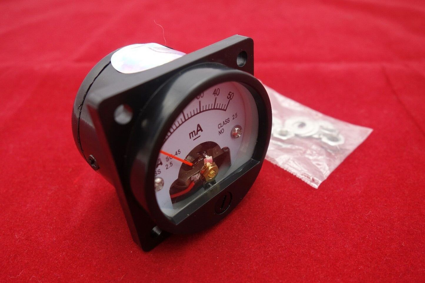 1PC DC 0-50MA Analog Ammeter Panel AMP Current Meter SO45 Cutout 45mm