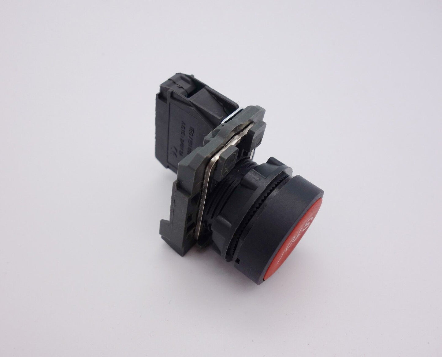 2PCS 22MM PUSHBUTTON SWITCH FITS XB5AA434 RED with Stop marking 1NC momentary