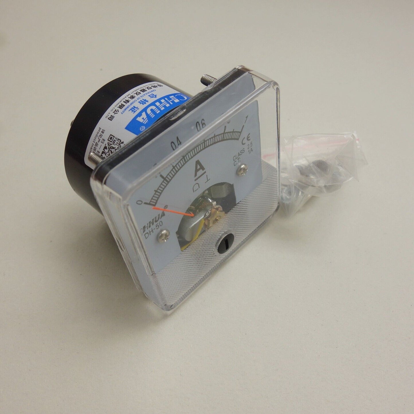 1PC DC 1A Analog Ammeter Panel AMP Current Meter 50*50mm 0-1A