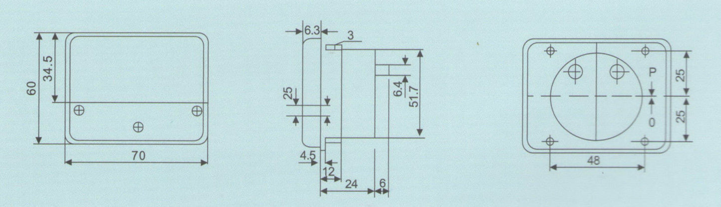 1PC 0-1800 Rpm Panel meter Size 60*70mm 30V DC Class 2.5 F.S 1mA