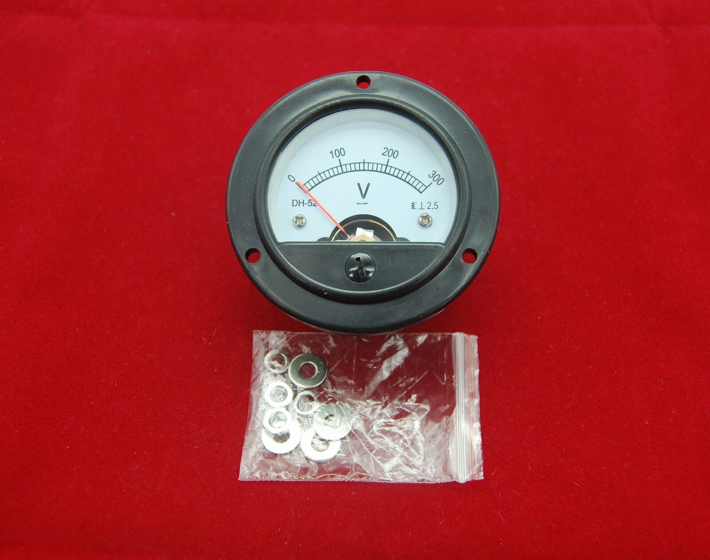 DC 0-300V Round Analog Voltmeter Analogue Voltage panel meter Dia. 66.4mm DH52