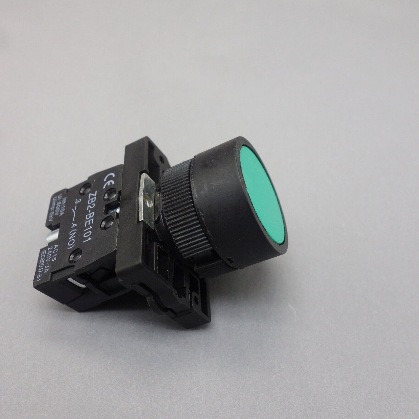 2PCS 22MM PUSHBUTTON SWITCH FITS XB2EA31 Green 1No flush push Momentary Plastic