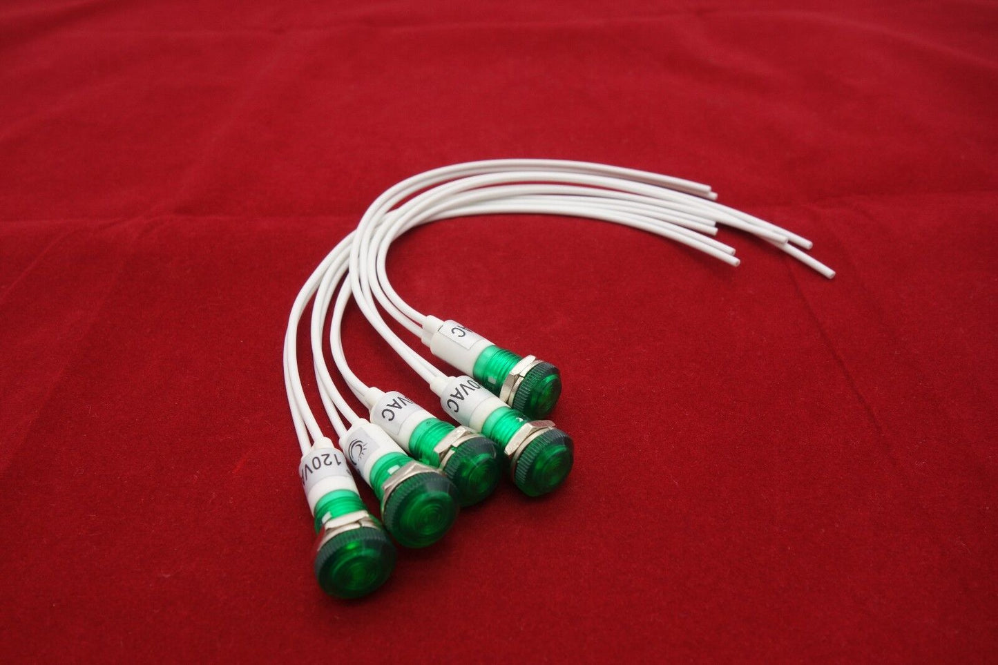 5Pcs 12V 10mm GREEN Panel Mounting Incandescent Indication Signal Pilot Lights