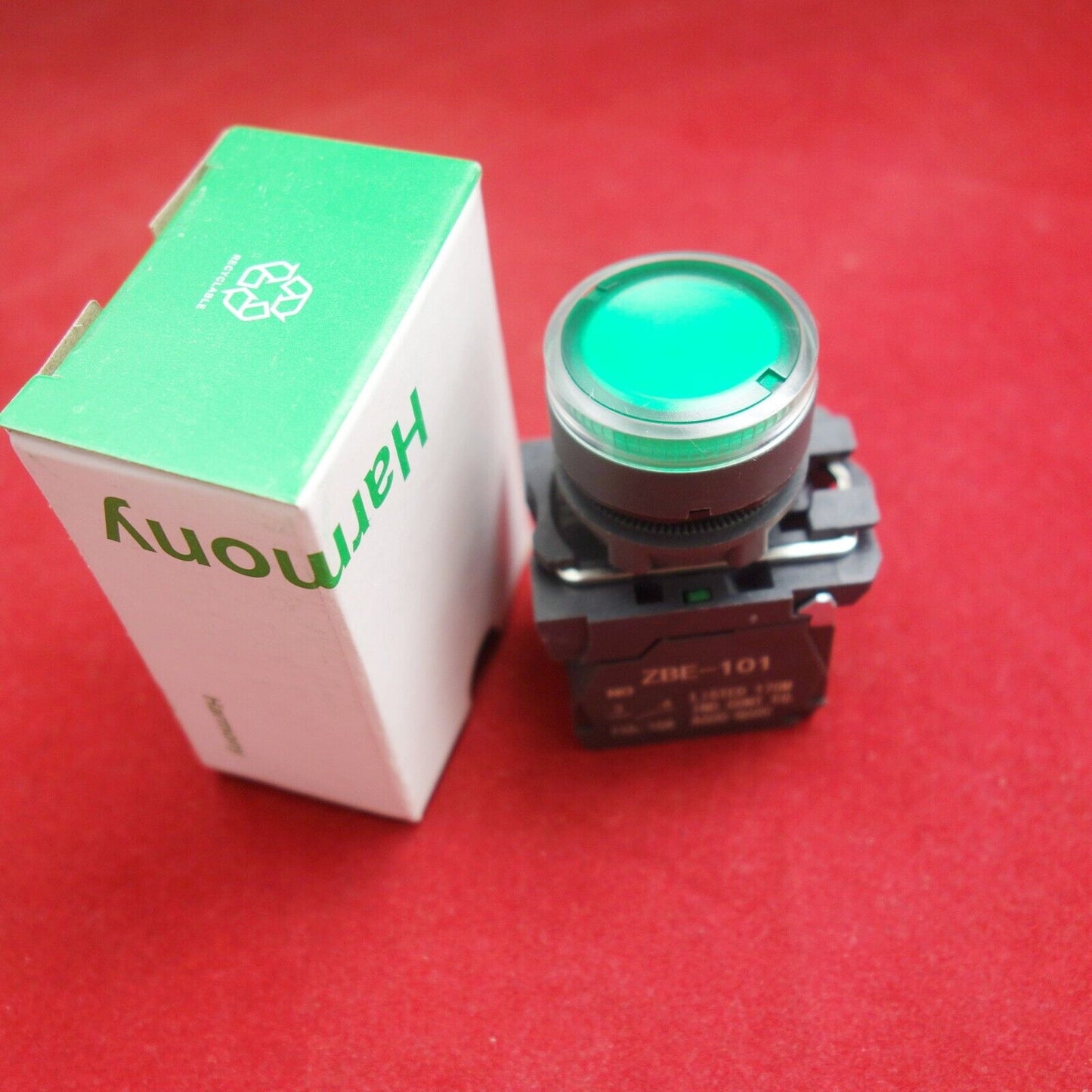 1PC 22mm Green Illuminated pushbutton Switch Fits XB5AW33B5 24V LED Momentary