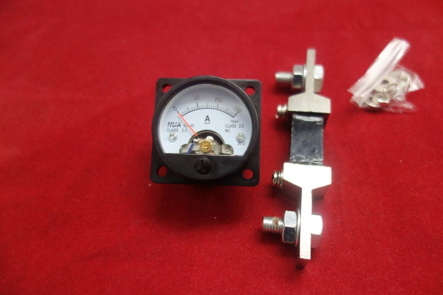 1PC DC 0-150A Analog Ammeter Panel AMP Current Meter SO45 Cutout 45mm with Shunt