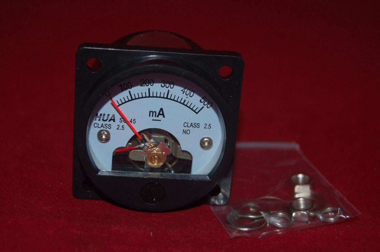 1PC DC 0-500MA Analog Ammeter Panel AMP Current Meter SO45 directly Connect