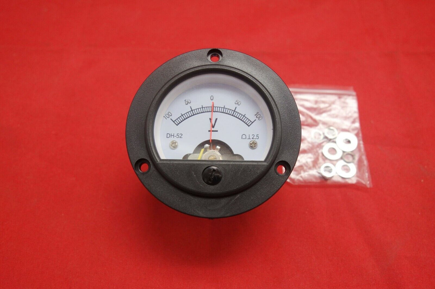 DC Minus Zero Plus -100V-+100V Dia. 66.4mm Analog Voltage Analogue Panel meter