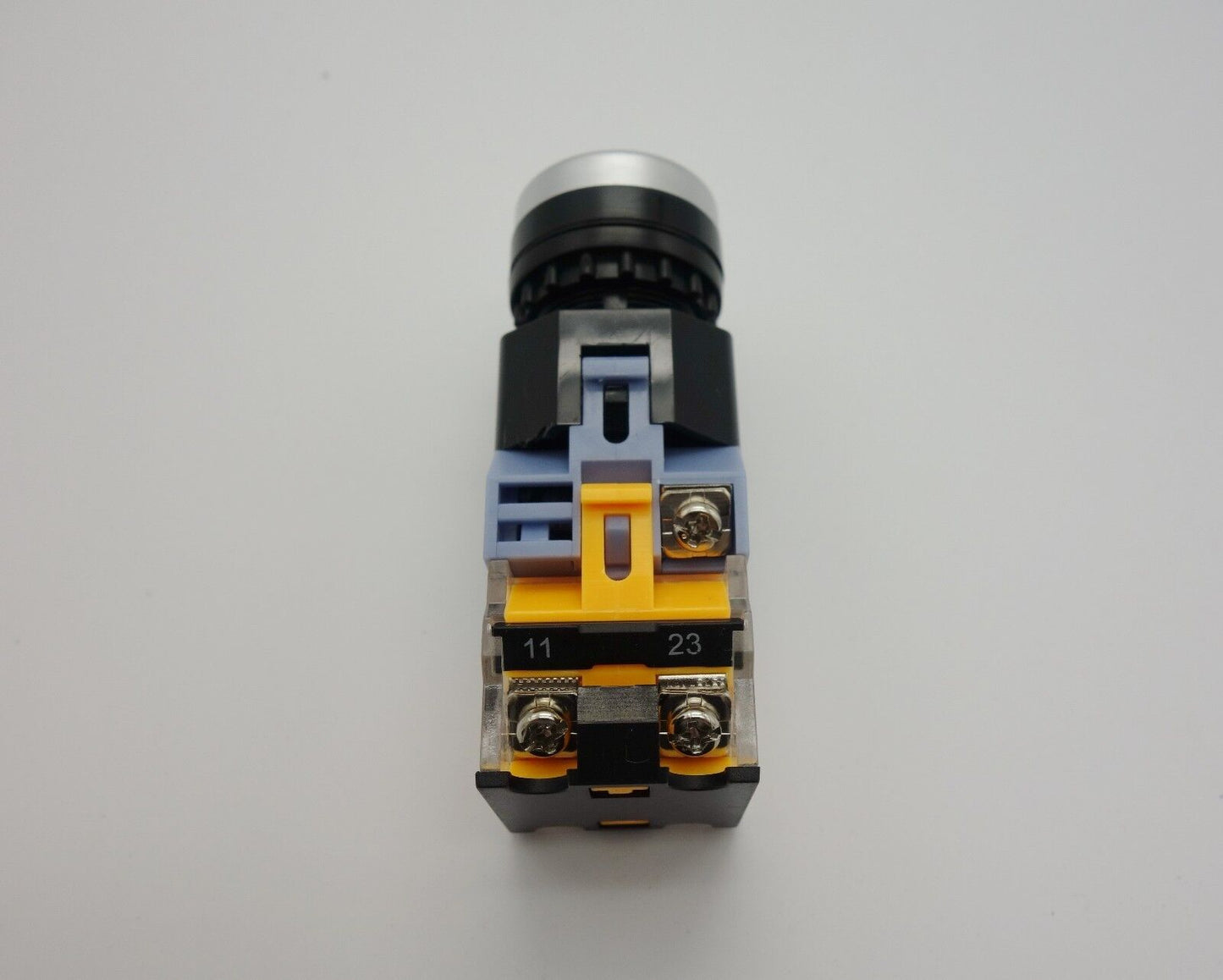 1PC 22MM White Latching LED Illuminated pushbutton with flush push Plastic 110V