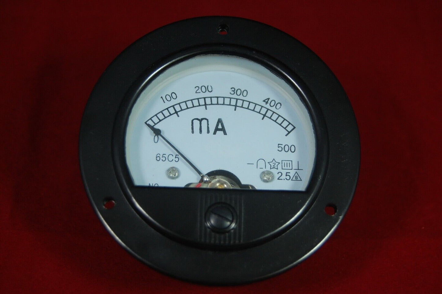 DC 0-500mA Round Analog Ammeter Panel AMP Current Meter Dia. 90mm Direct Connect