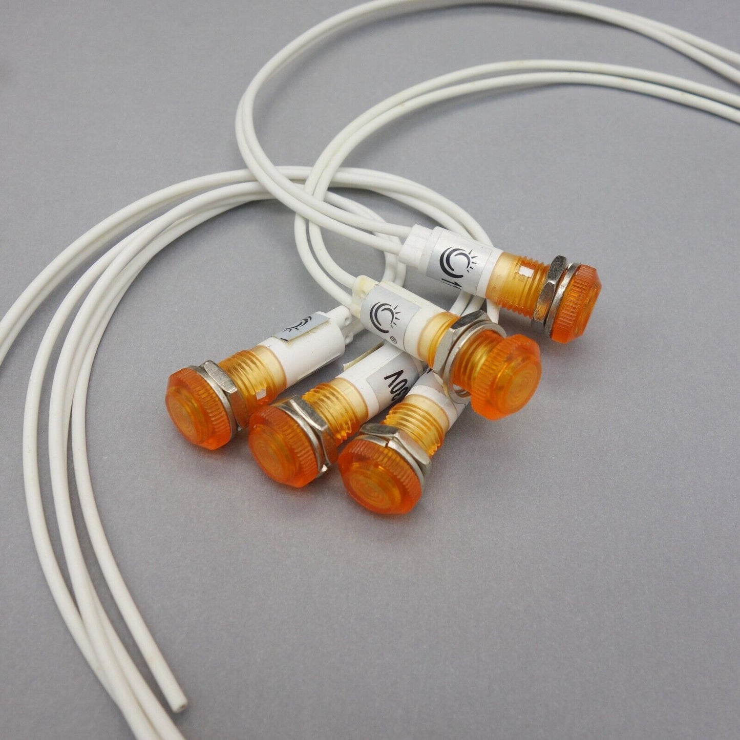 5Pcs 120V AC/DC 10mm YELLOW Panel Mounting LED Indication Signal Pilot Lights
