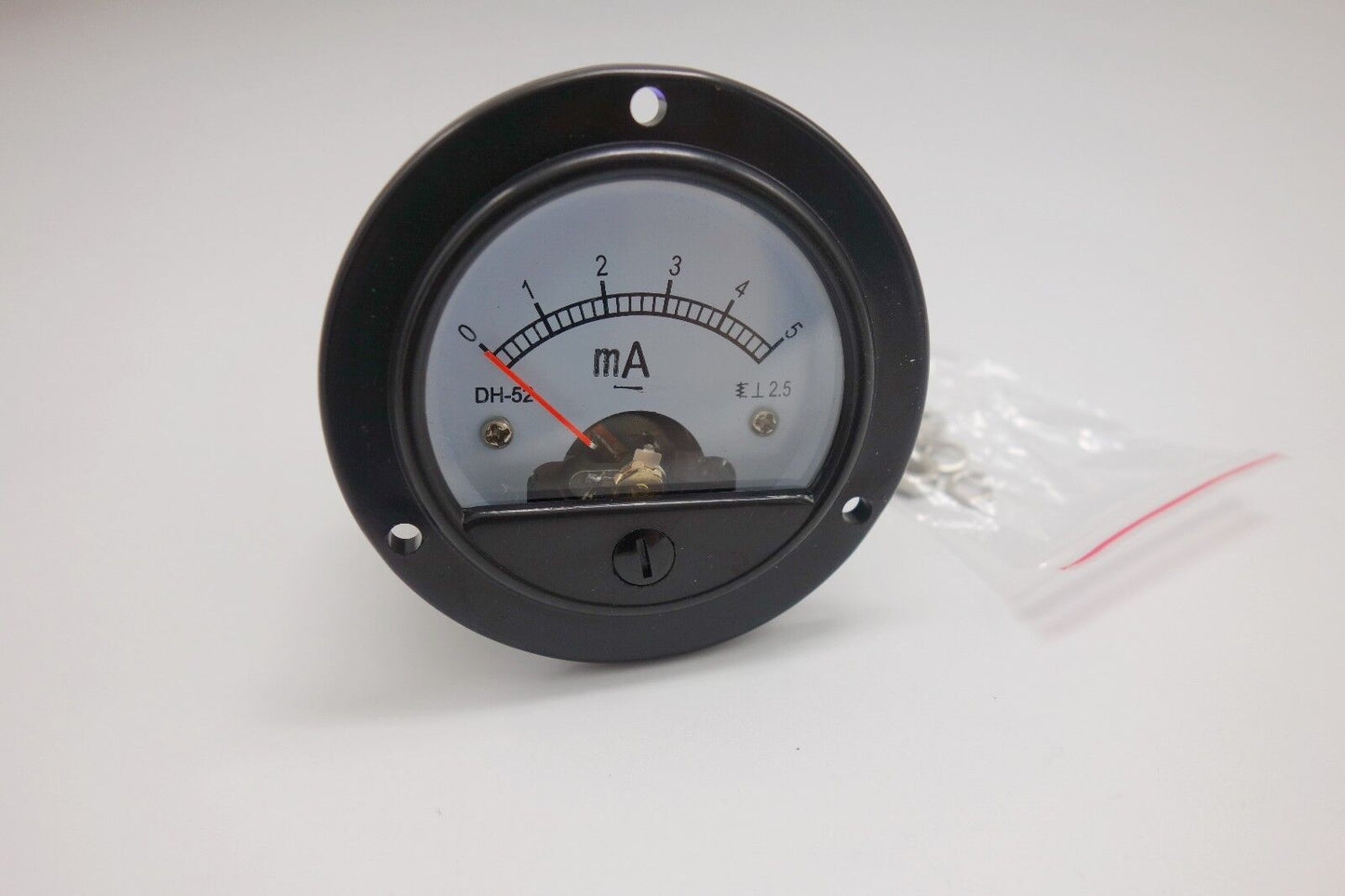 DC 0- 5mA Round Analog Ammeter Panel Current Dia. 66.4mm DH52 direct connect