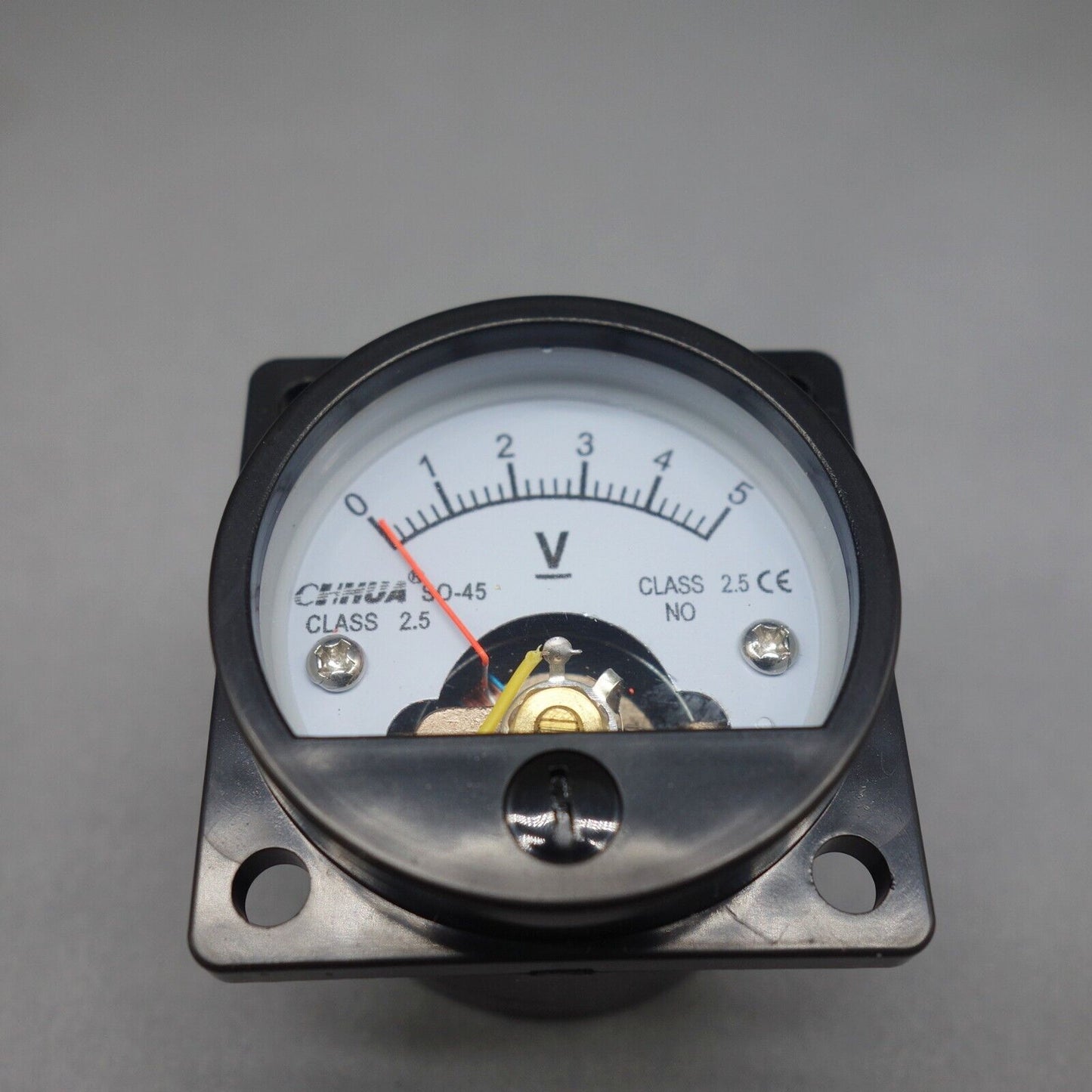 DC 0-5V Analog Voltmeter Analogue Voltage panel meter SO45 directly Connect