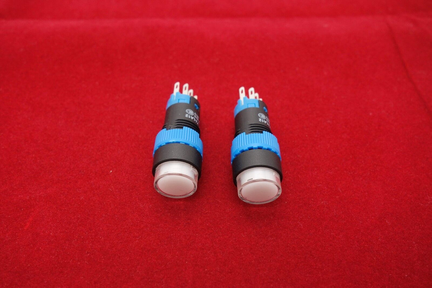 2PCS Cutout 12MM 6V White LED ILLUMINATED Round Latching PUSH BUTTON 5 PINS