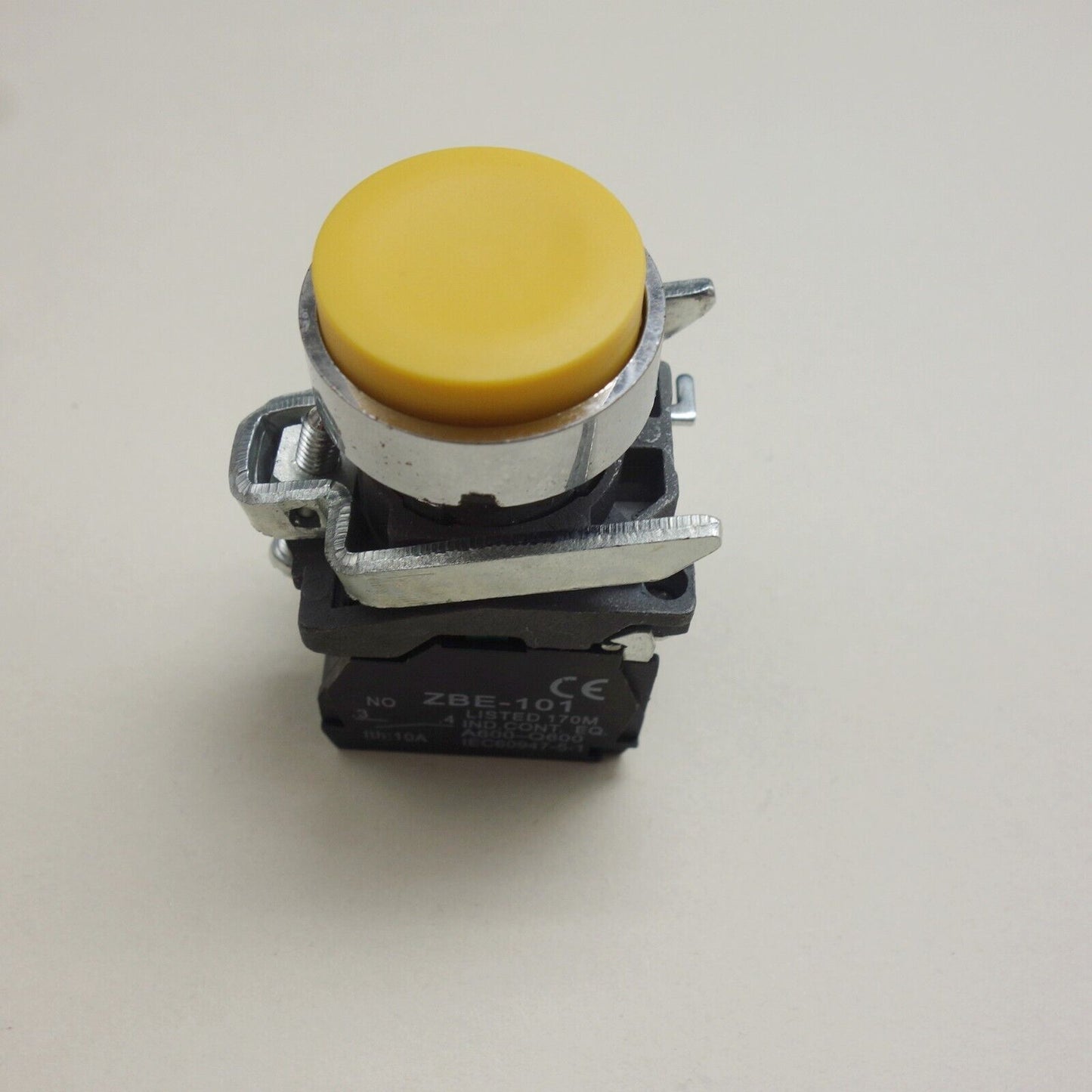 1PC 22MM PUSHBUTTON SWITCH FITS XB4BL55 YELLOW 1NO/1NC Projecting push XB4BL