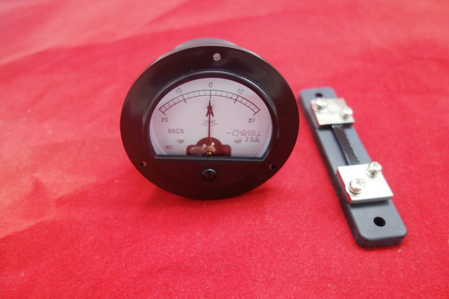 DC Minus Zero Plus -20A-0-+20A with shunt Dia.90mm Analogue Ammeter Panel meter