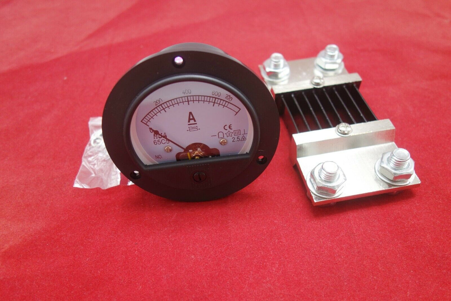 DC 700A Round Analog Ammeter Panel AMP Current Meter Dia. 90mm with shunt