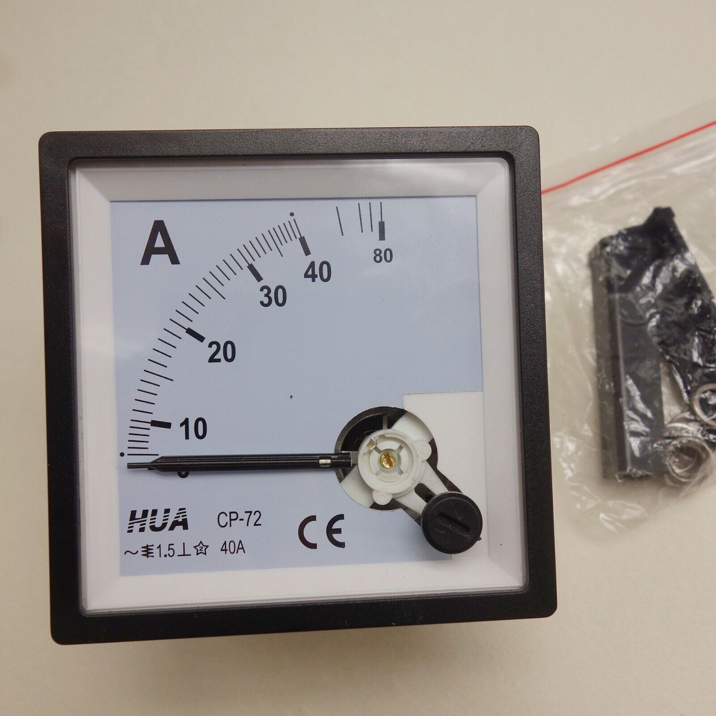 1PC NEW AC 0-40A Analog Ammeter Panel AMP Current Meter 72*72mm wire direclty