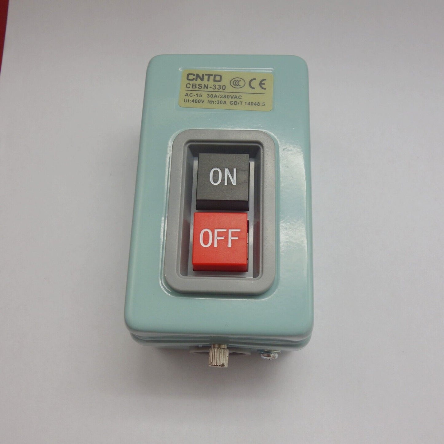 1PC 3 PHASES 3.7KW 30A ON/OFF Self-Locking POWER PUSHBUTTON SWITCH Fits TBSN-330
