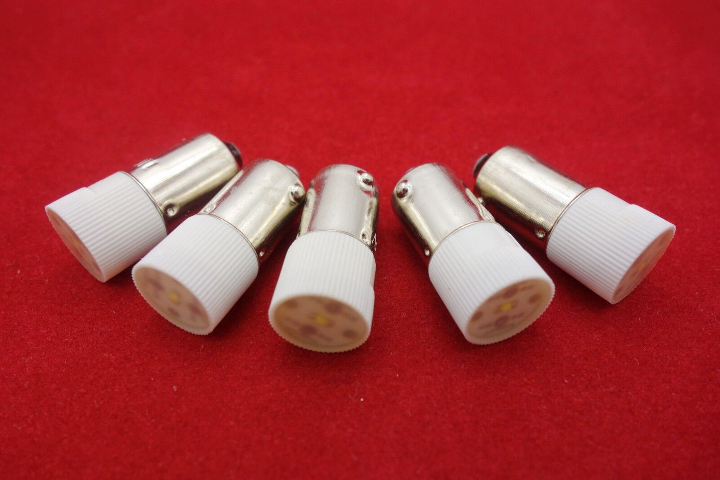 5PCS BA9S LED BULB 6V AC/DC WHITE COLOR Base Dia.9mm