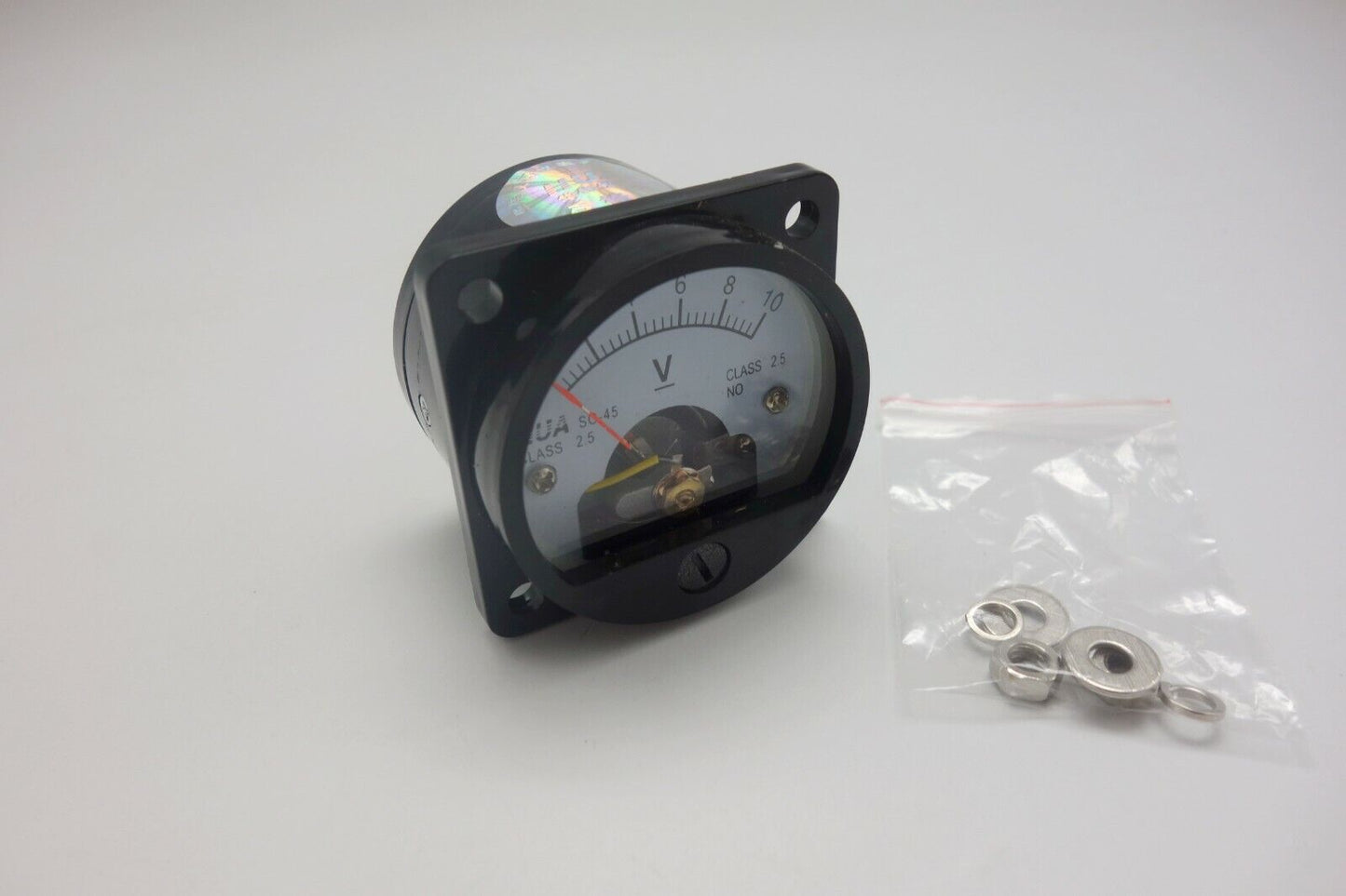 DC 0-10V Analog Voltmeter Analogue Voltage panel meter SO45 directly Connect