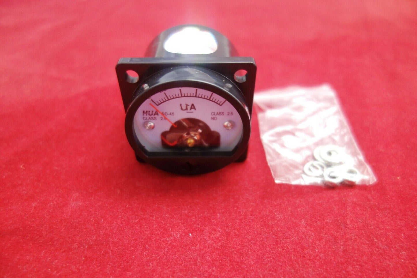 1PC DC 0-100uA Analog Ammeter Panel AMP Current Meter SO45 Cutout 45mm