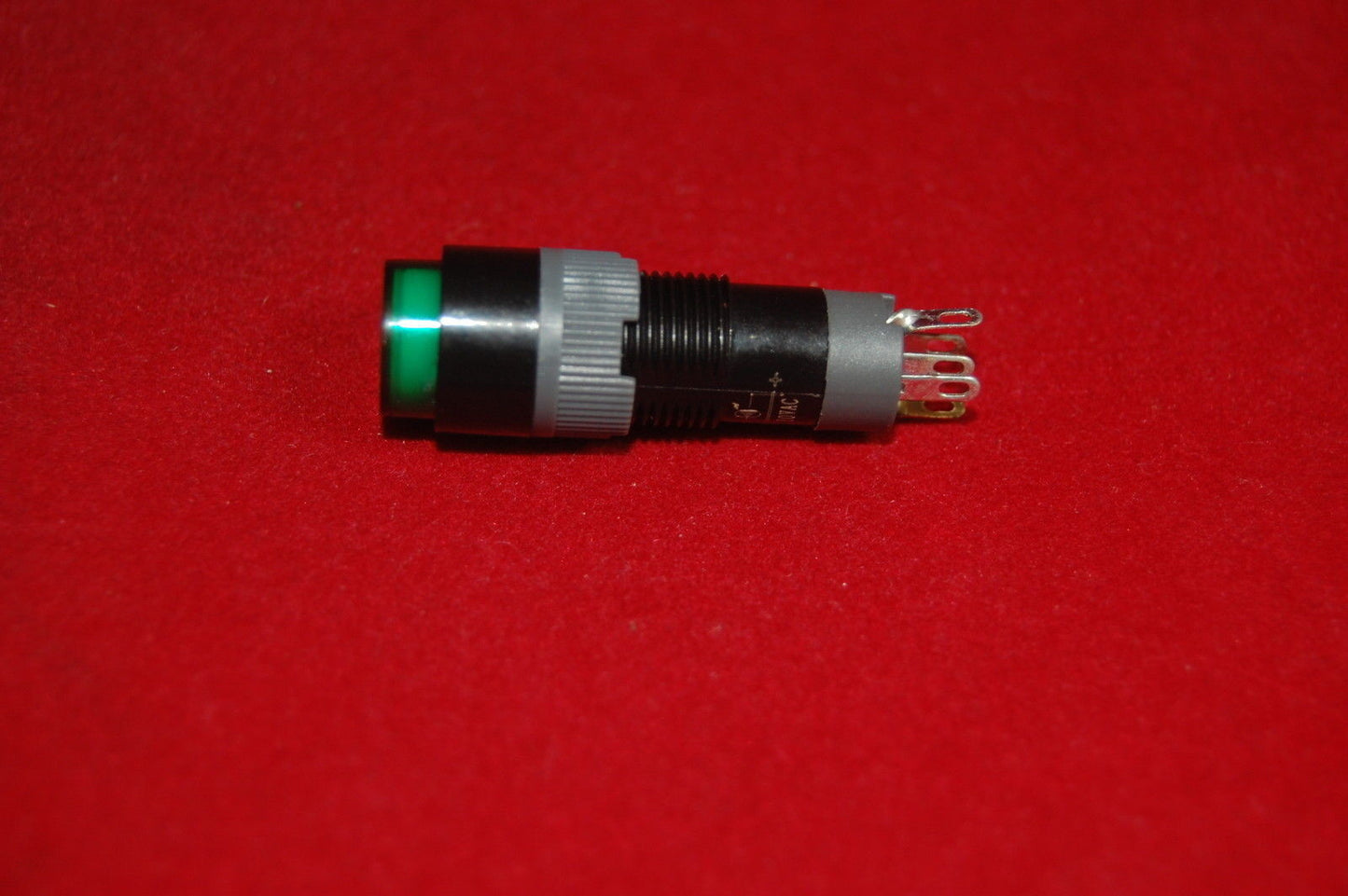 2PCS 10MM GREEN ROUND Momentary PUSH BUTTON LED ILLUMINATED 24V DC/AC 5 PINS
