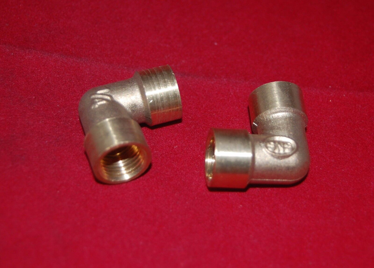 2PCS Brass Elbow 90 Degree Female THREAD PT 1/4" PIPE CONNECTOR High Quality