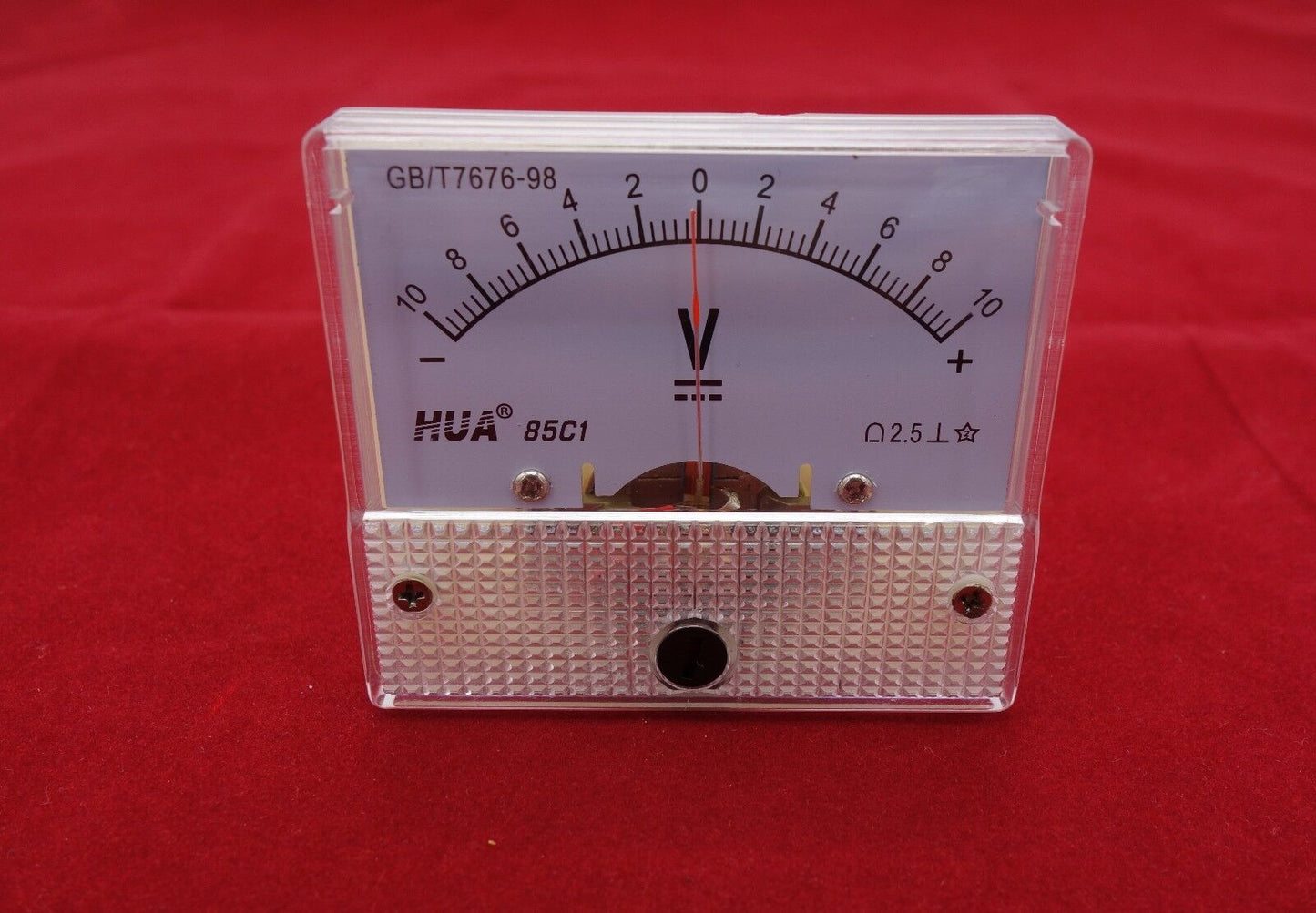 DC Minus Zero Plus -10V-0-+10V Analog 85C1 56*64mm Voltage Analogue Panel meter