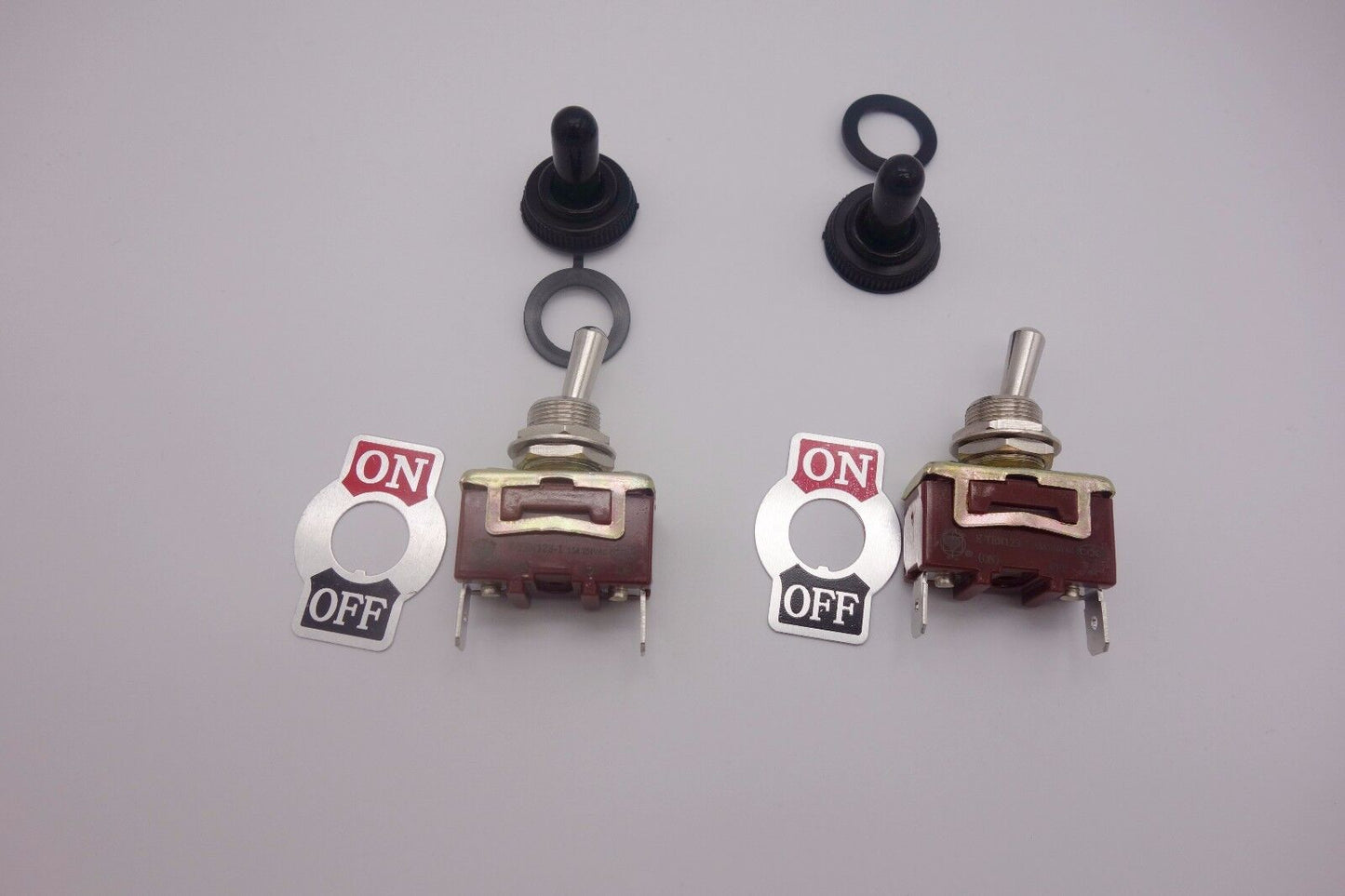 2PCS 2 PIN ON-OFF Toggle Switch 15A 250V Plug in Termianl momentary water proof