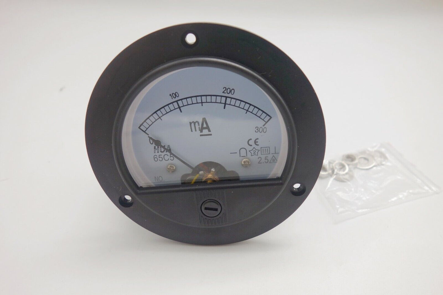 DC 0-300mA Round Analog Ammeter Panel AMP Current Meter Dia. 90mm Direct Connect