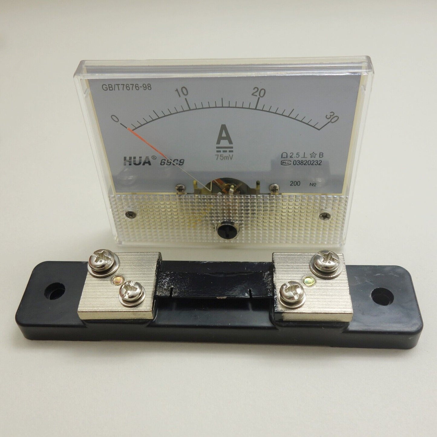 1PC DC 0-30A Analog Ammeter Panel AMP Current Meter 80*65MM 69C9 with Shunt