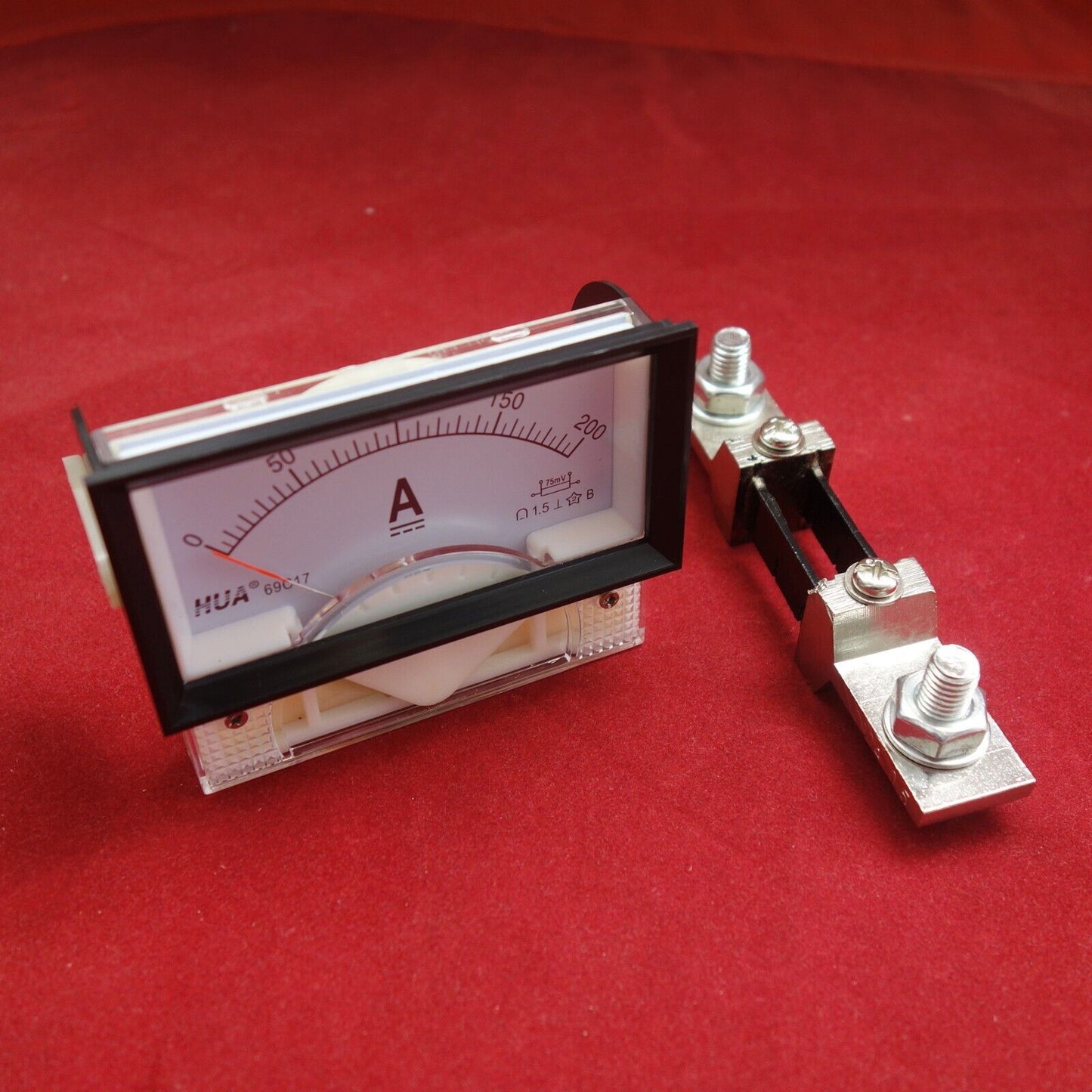 1PC DC 0-200A Analog Ammeter Panel AMP Current Meter 69C17 69C9 with Shunt