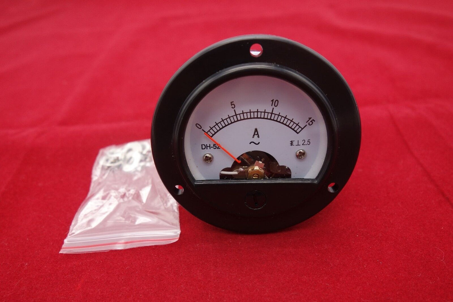 1pc AC 0-15A Round Analog Ammeter Panel AMP Current Meter Dia. 66.4mm DH52