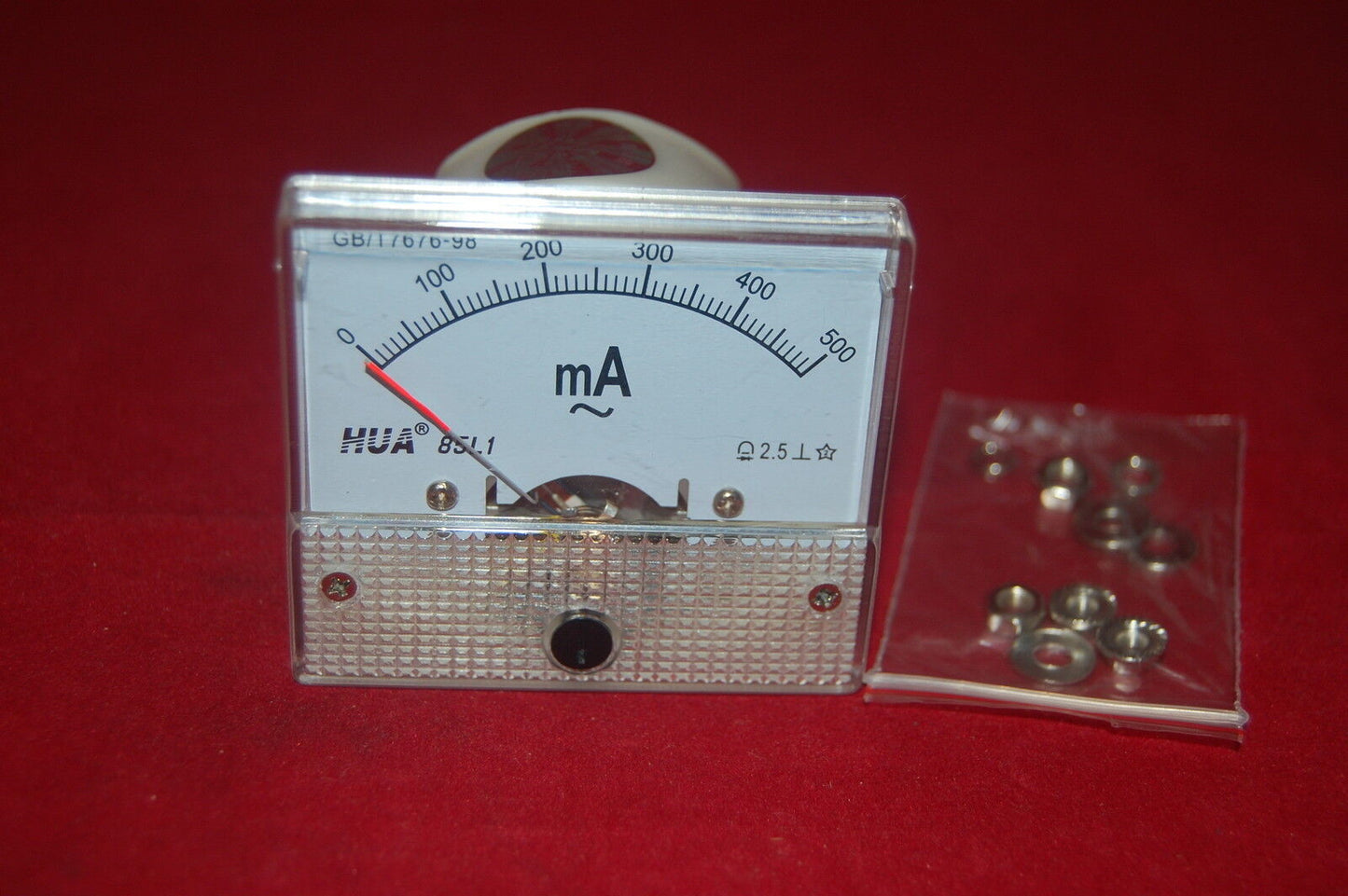 AC 500mA Analog Ammeter Panel AMP Current Meter 85L1 0-500mA directly connected