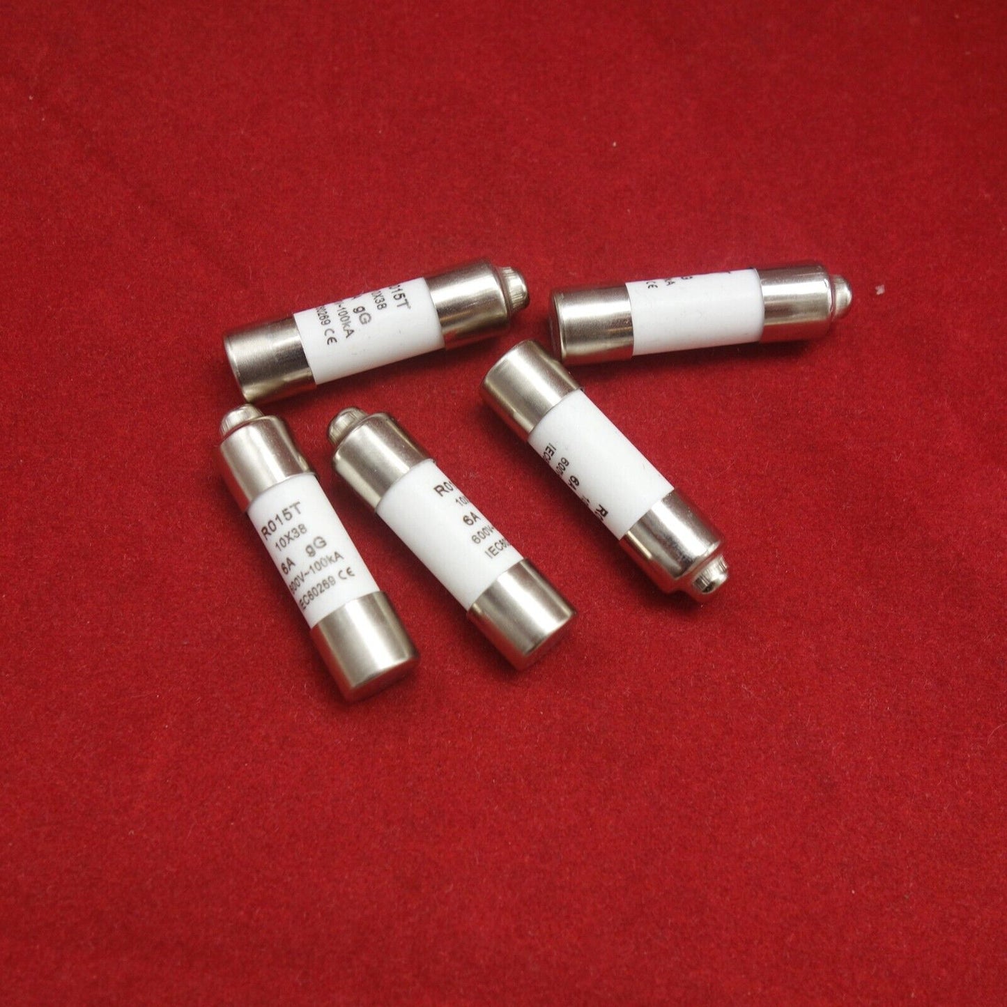 5Pcs ATQR RO15T 600V 6A 10 x 38mm Ceramic Cylindrical Fuse Links gG Time delay