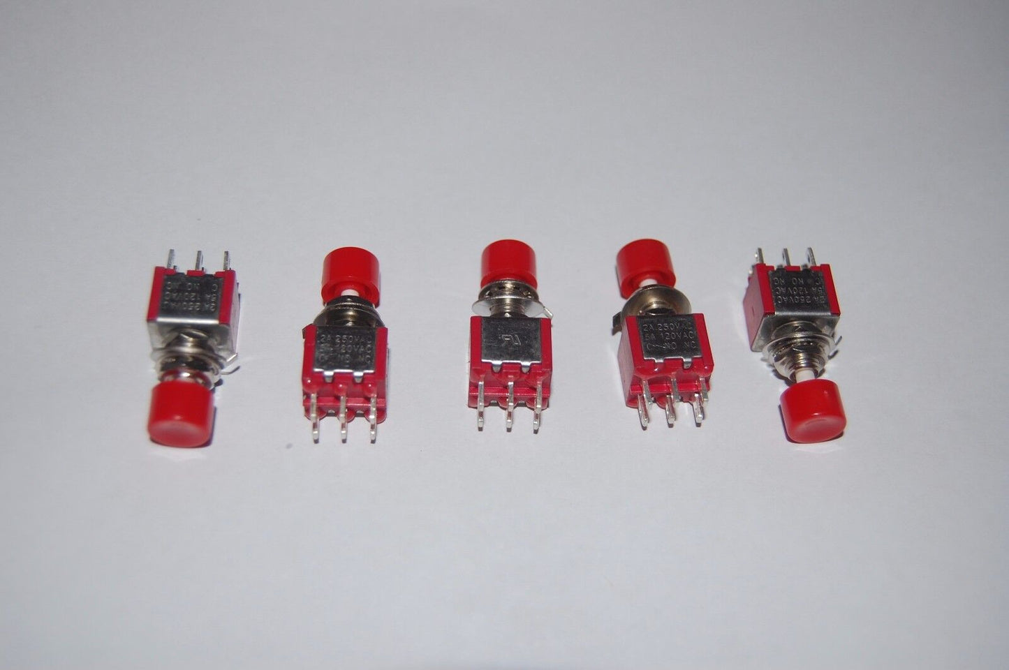 5PCS 6MM Miniature Momentary Push Button Switch 6 PIN ON-ON 250V AC 2A