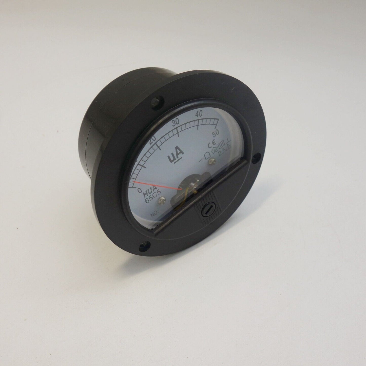 DC 0-50uA Round Analog Ammeter Panel AMP Current Meter Dia. 90mm Direct Connect