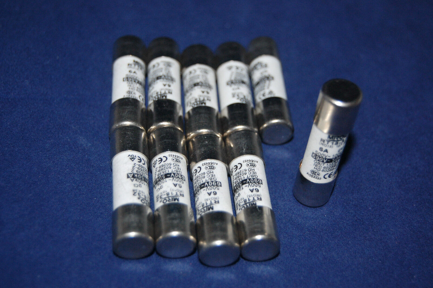 10 Pcs 500V 16A 10x38mm Ceramic Cylindrical Fuse Links RO15