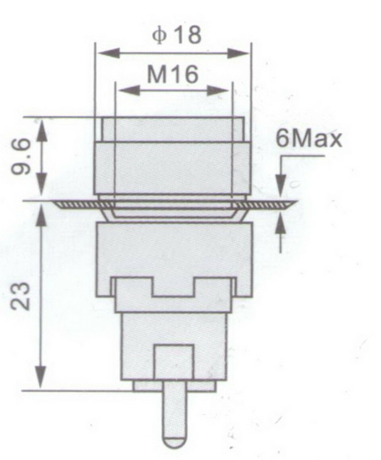 2PCS 16MM YELLOW Square MAINTAINED PUSH BUTTON ILLUMINATED 12V AC/DC 5 PINS