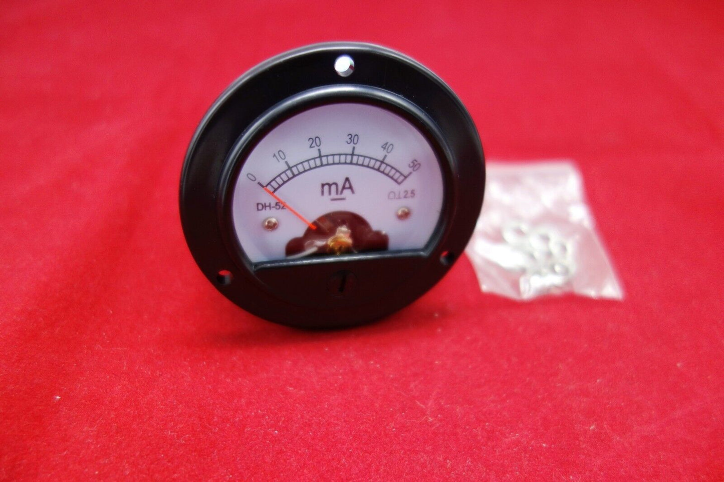 DC 0- 50mA Round Analog Ammeter Panel Current Dia. 66.4mm DH52 direct connect