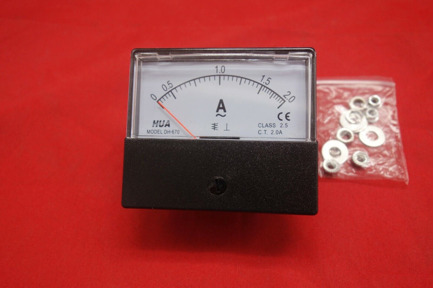 1pc AC 2A Analog Ammeter Panel AMP Current Meter 670 60*70mm 0-2A