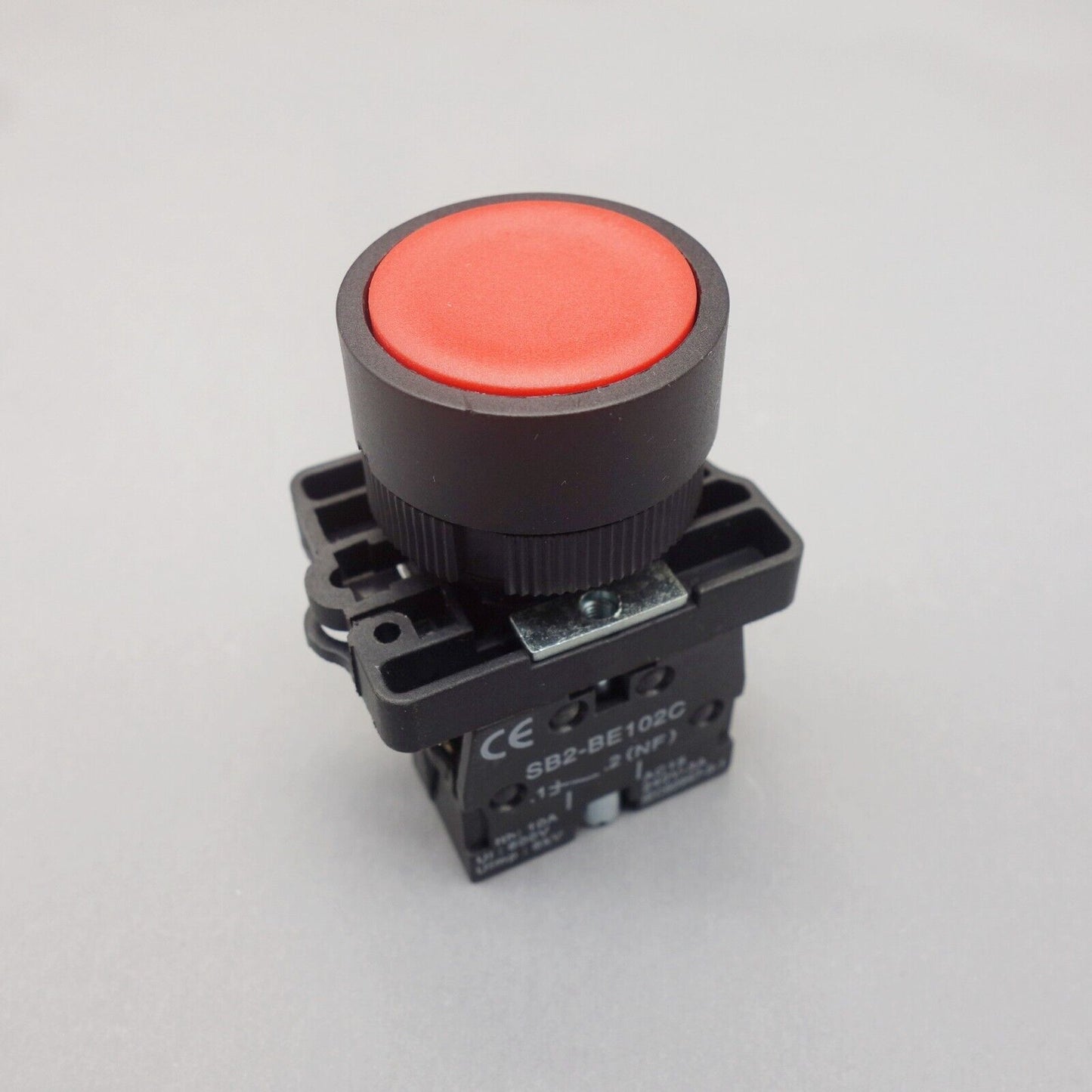 2PCS 22MM PUSHBUTTON SWITCH FITS XB2EA42 RED 1NC flush push Momentary Plastic