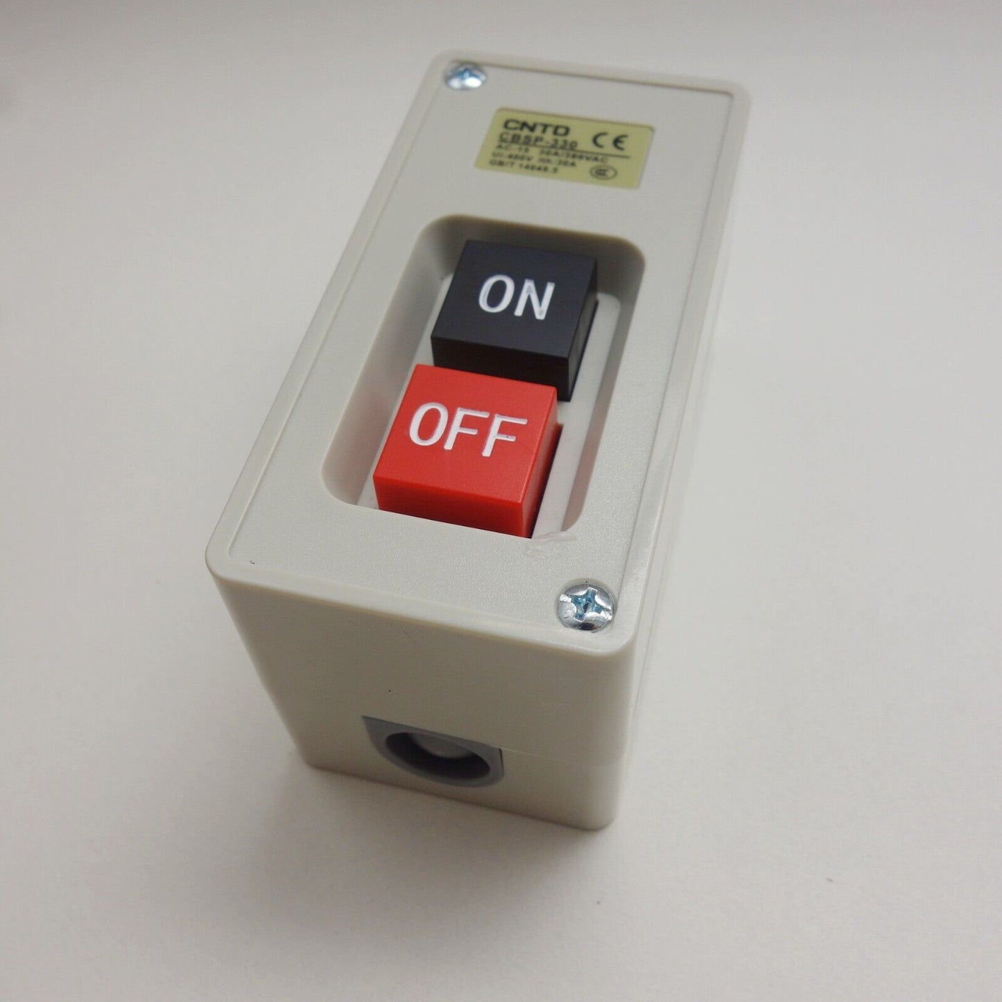 1PC 3 PHASES 3.7KW 30A ON/OFF Self-Locking POWER PUSHBUTTON SWITCH Fits TBSP330